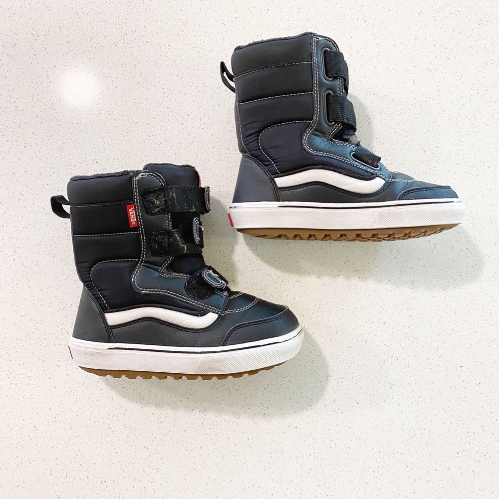 Vans Kids High-Top Boots - Black and White